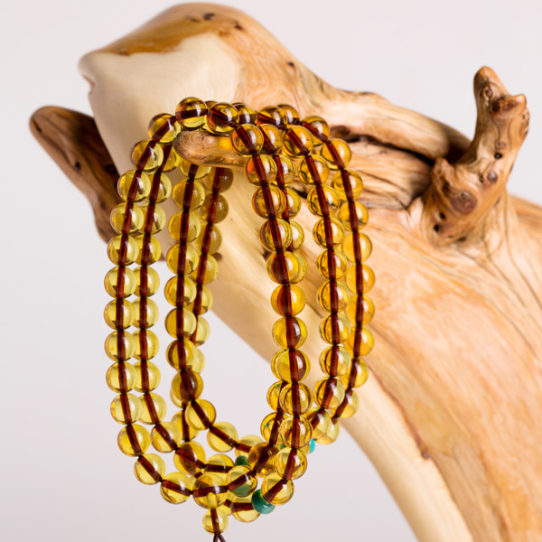金珀素石念珠