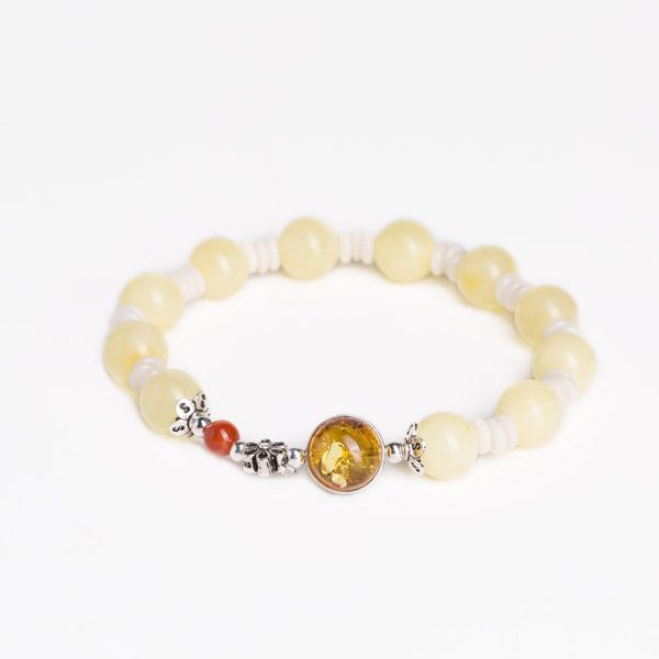 组合珀银镶手链（蜡）