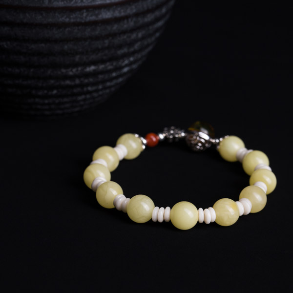 组合珀银镶手链（蜡）