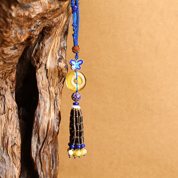 金珀素石挂件平安扣