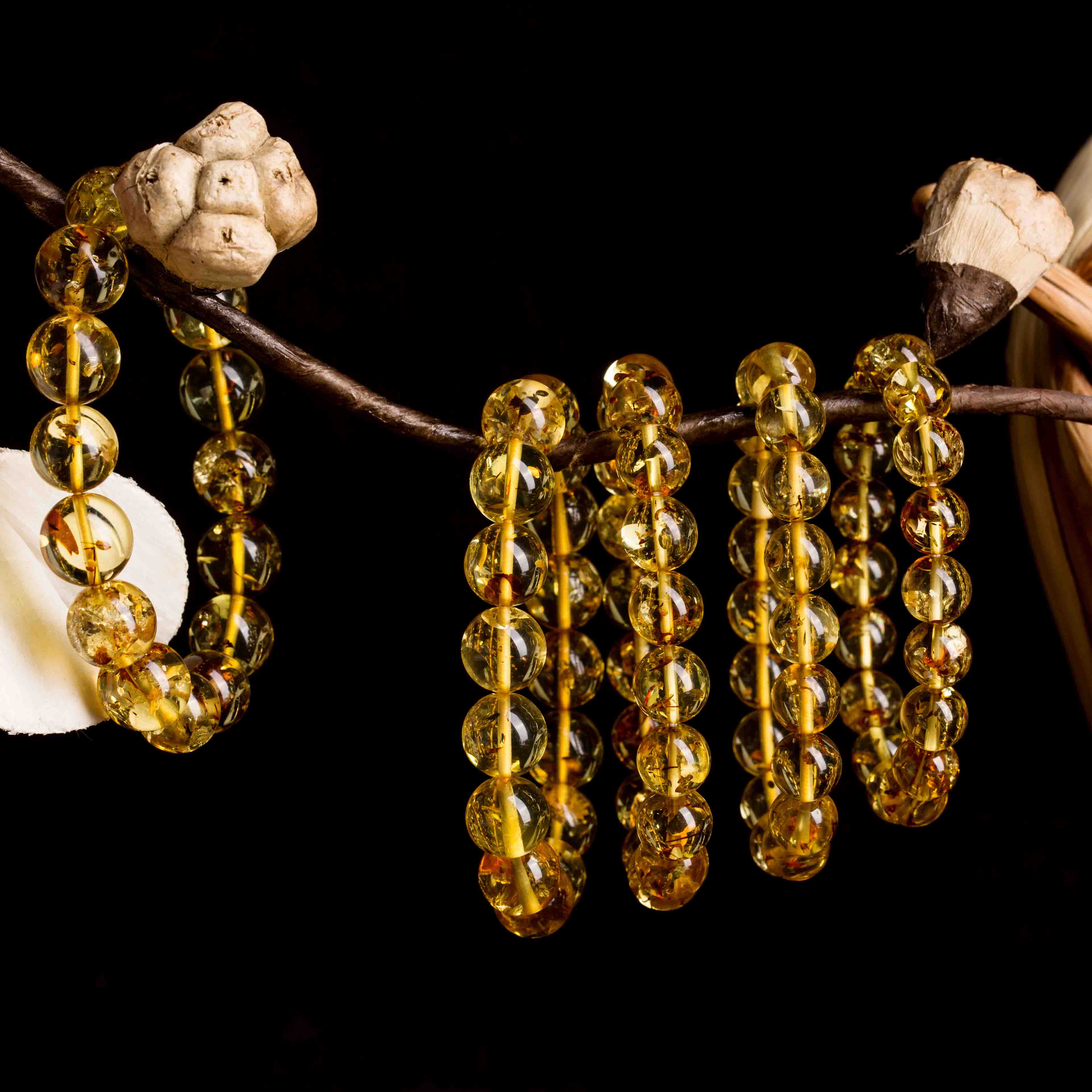 红叶珀素石手串